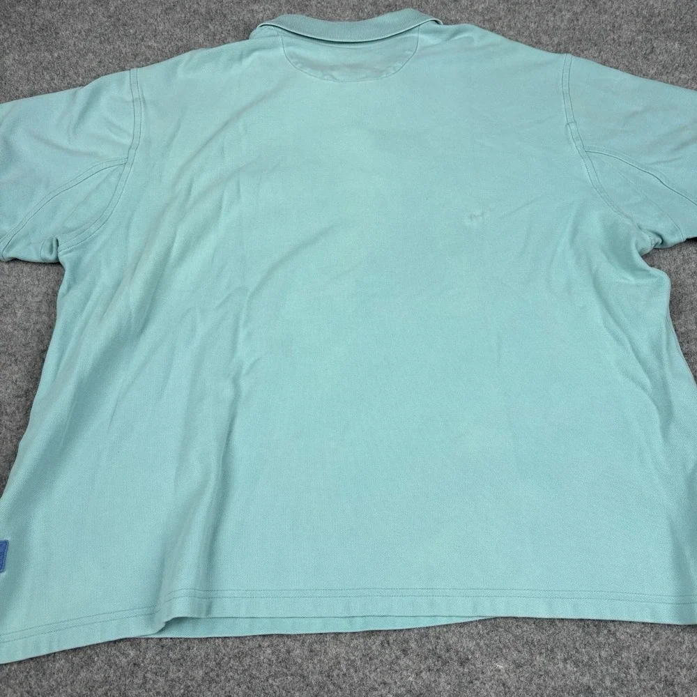 Orvis Polo Shirt Men's XXL Aqua Blue Fly Fishing Short Sleeve Cotton Tee Casuals